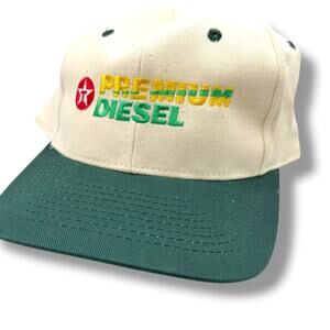 Vintage 80s Texaco Premium Diesel embroidered snapback KC trucker hat cap